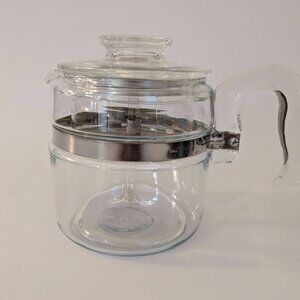 Vintage Pyrex glass percolator - 4 cup